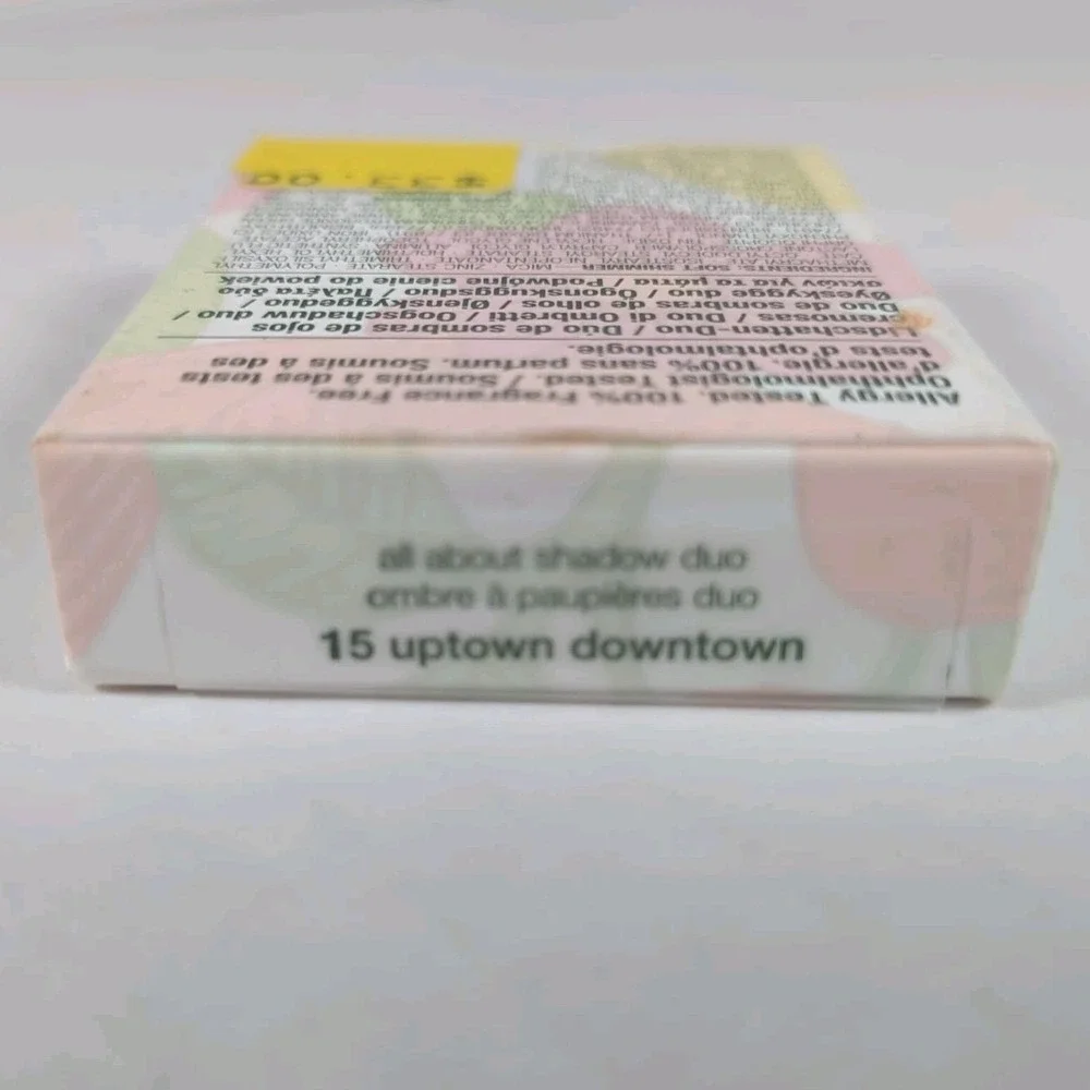 Clinique All About Shadow Duo 15 UPTOWN DOWNTOWN Satin Full Size New in Box 1.7g